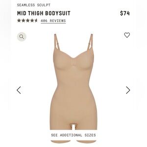 Womens Skims seamless sculpt mid thigh bodysuit